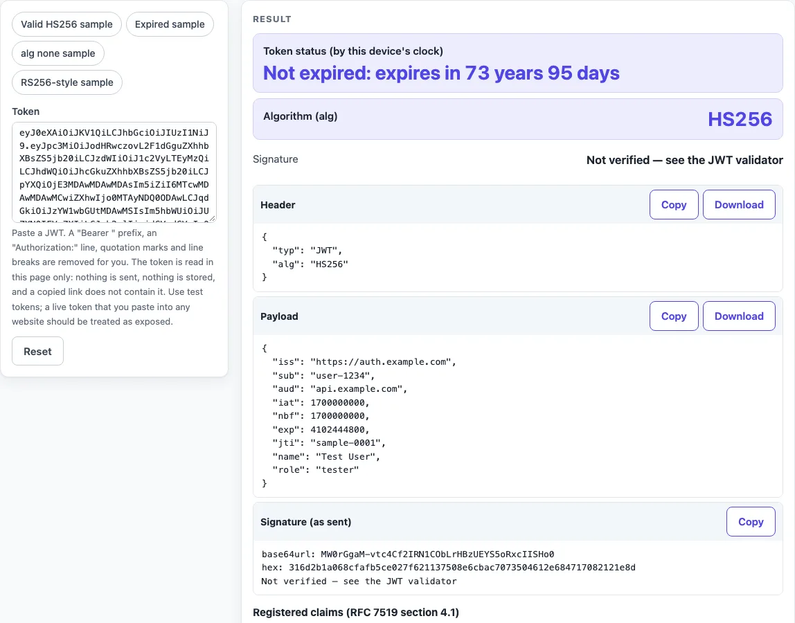 Jwt decoder example